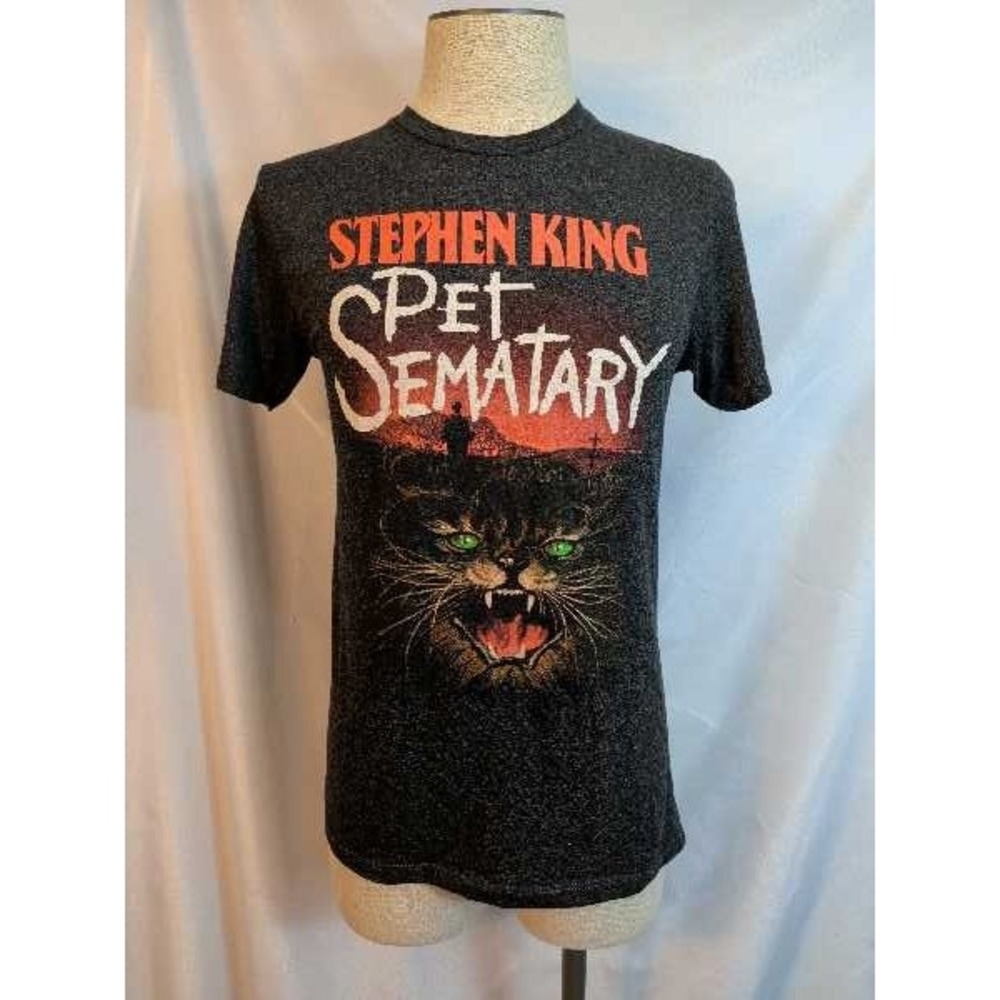Stephen King Pet Sematary Cat Graphic T-Shirt Size Small Horror Film